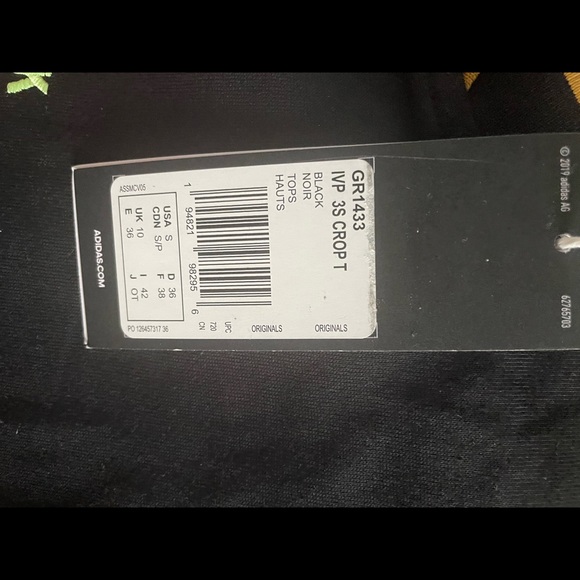 Adidas Ivy Park 3-Stripes Crop Tee - Picture 6 of 7